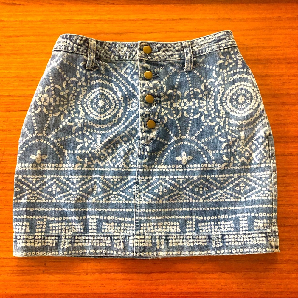 Free People School Daze Denim Jean Mini Skirt